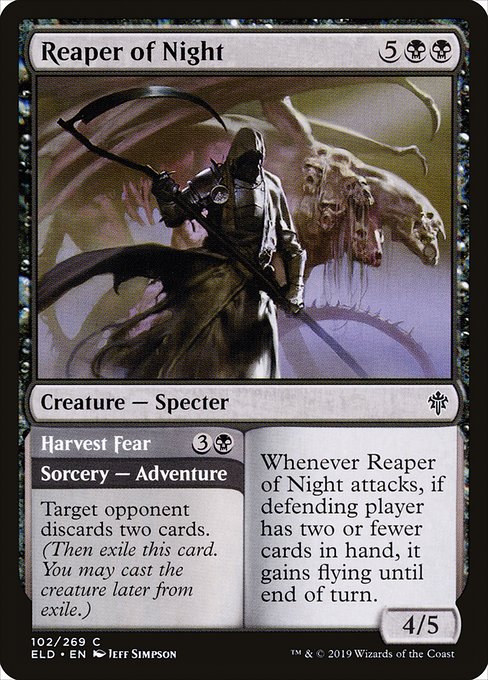 Reaper of Night // Harvest Fear (102) [Throne of Eldraine]