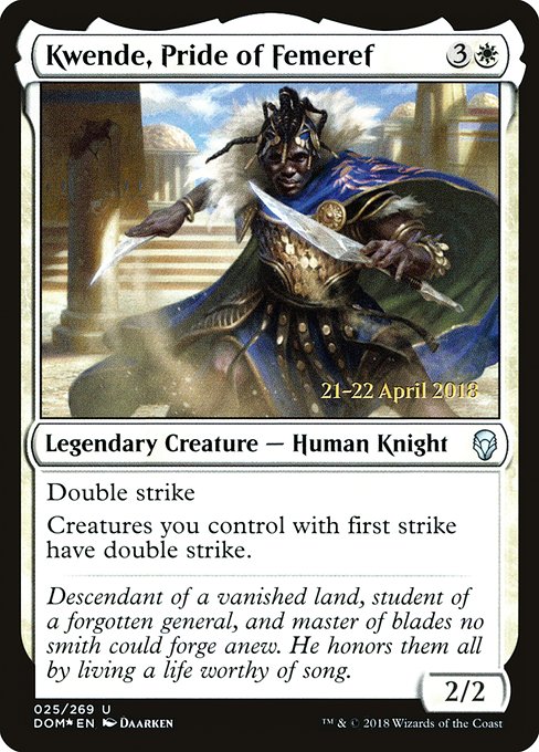 Kwende, Pride of Femeref (25s) [Dominaria Promos]