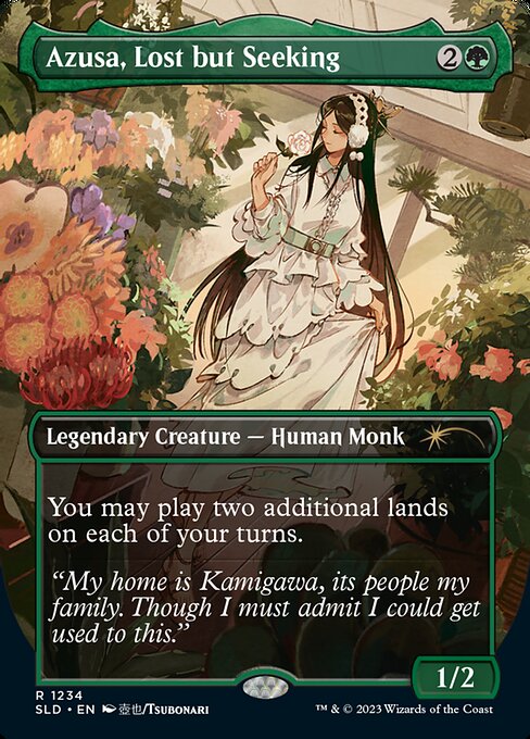 Azusa, Lost but Seeking (1234) [Secret Lair Drop] [Borderless]