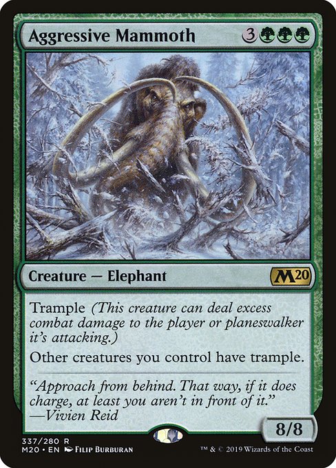 Aggressive Mammoth (337) [Core Set 2020]