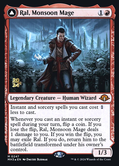Ral, Monsoon Mage // Ral, Leyline Prodigy (247s) [Modern Horizons 3 Promos]