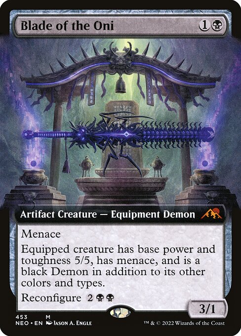 Blade of the Oni (453) [Kamigawa: Neon Dynasty] [Extended Art]