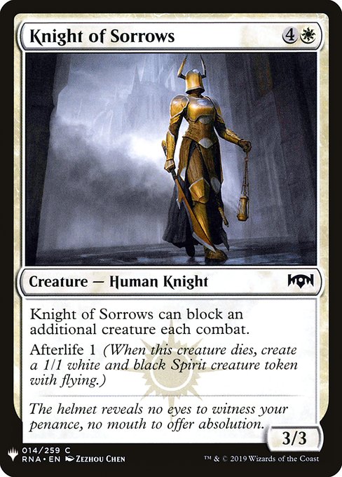 Knight of Sorrows (RNA-14) [The List]