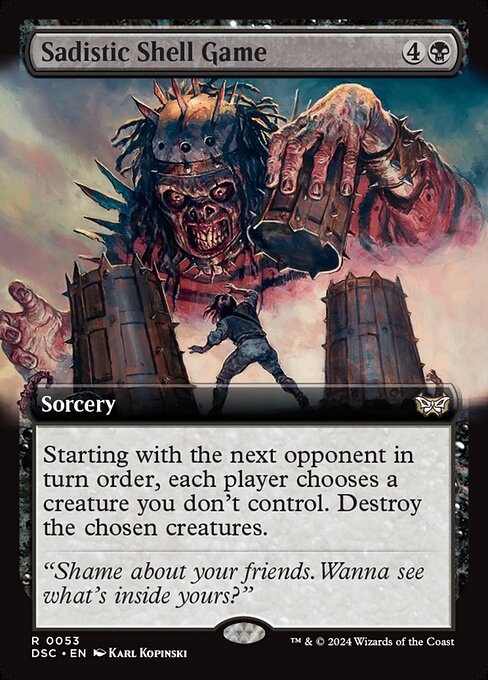 Sadistic Shell Game (53) [Duskmourn: House of Horror Commander]