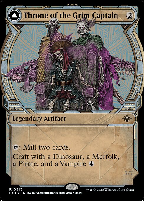 Throne of the Grim Captain // The Grim Captain (313) [The Lost Caverns of Ixalan] [Showcase]