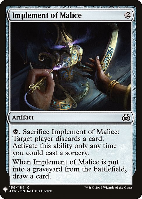 Implement of Malice (AER-159) [The List]