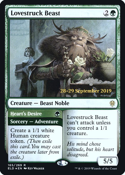 Lovestruck Beast // Heart's Desire (165s) [Throne of Eldraine Promos]