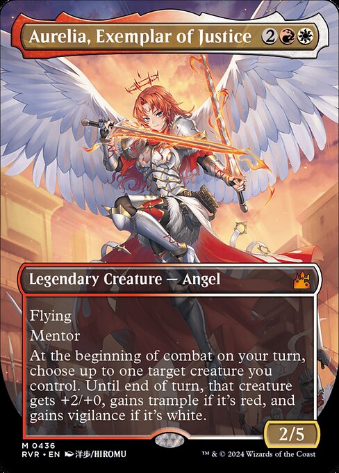 Aurelia, Exemplar of Justice (436) [Ravnica Remastered] [Borderless]