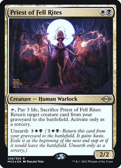 Priest of Fell Rites (208s) [Modern Horizons 2 Promos]