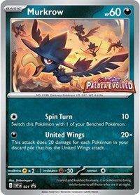 Murkrow - 021 (Prerelease) (021) [SV Scarlet and Violet Promo Cards]