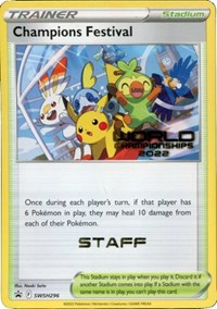 Champions Festival - SWSH296 (World Championships 2022) [Staff] [SWSH Sword and Shield Promo Cards]