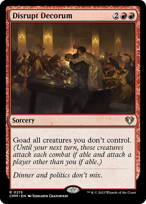 Disrupt Decorum (215) [Commander Masters]