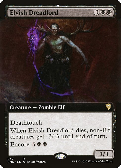 Elvish Dreadlord (647) [Commander Legends] [Extended Art]