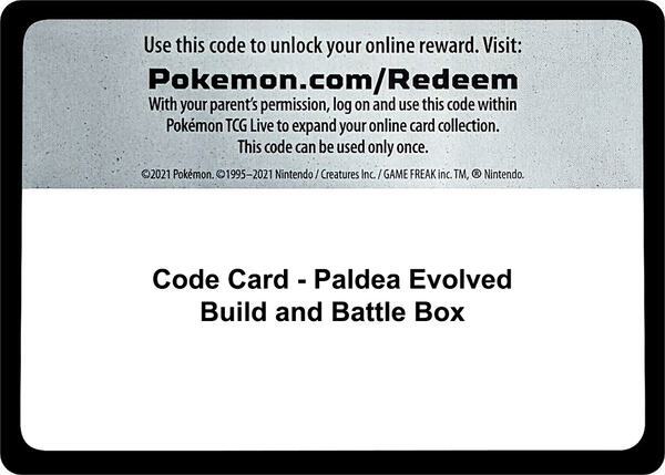 Code Card - Paldea Evolved Build and Battle Box [SV02 Paldea Evolved]