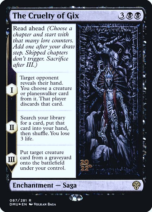 The Cruelty of Gix (87s) [Dominaria United Promos]