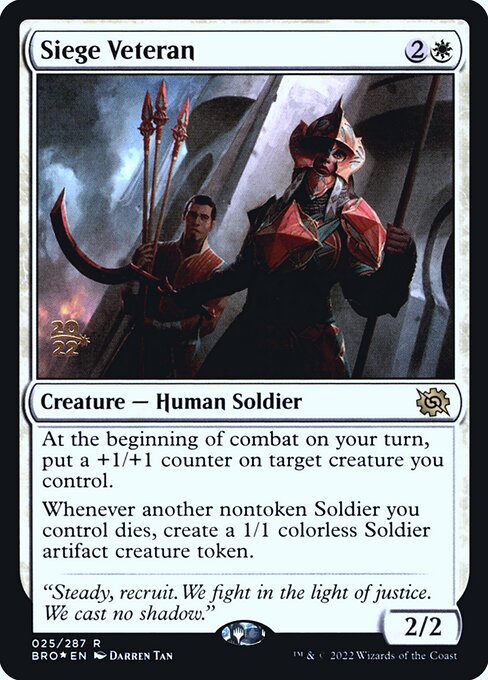 Siege Veteran (25s) [The Brothers' War Promos]