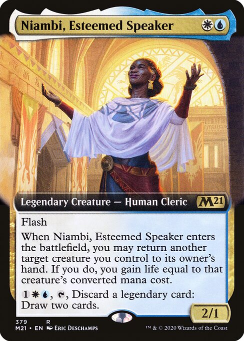 Niambi, Esteemed Speaker (379) [Core Set 2021] [Extended Art]