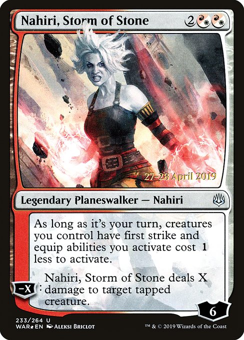 Nahiri, Storm of Stone (233s) [War of the Spark Promos]