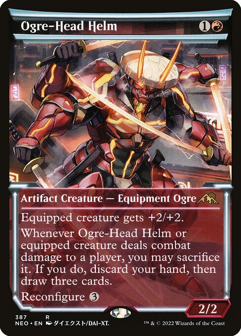 Ogre-Head Helm (387) [Kamigawa: Neon Dynasty] [Showcase]