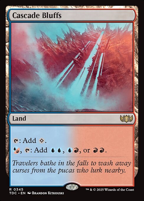 Cascade Bluffs (345) [Tarkir: Dragonstorm Commander]