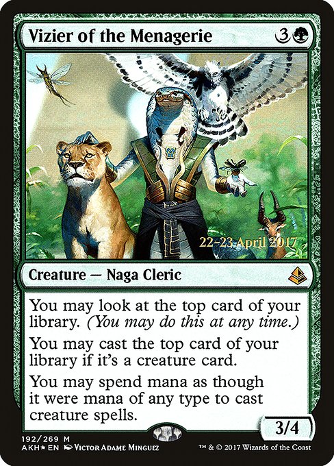Vizier of the Menagerie (192s) [Amonkhet Promos]