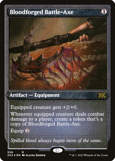 Bloodforged Battle-Axe (556) [Double Masters 2022]