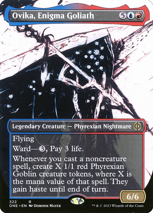 Ovika, Enigma Goliath (322) [Phyrexia: All Will Be One] [Showcase, Borderless]