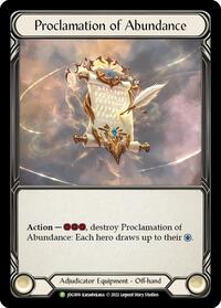 Proclamation of Abundance - JDG009 (JDG009) [Flesh and Blood Promo Cards]