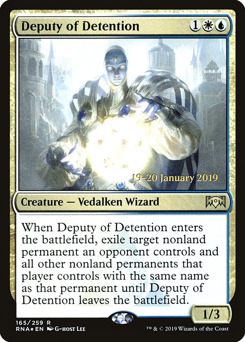 Deputy of Detention (165s) [Ravnica Allegiance Promos]