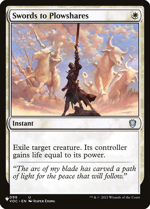 Swords to Plowshares (VOC-99) [The List]