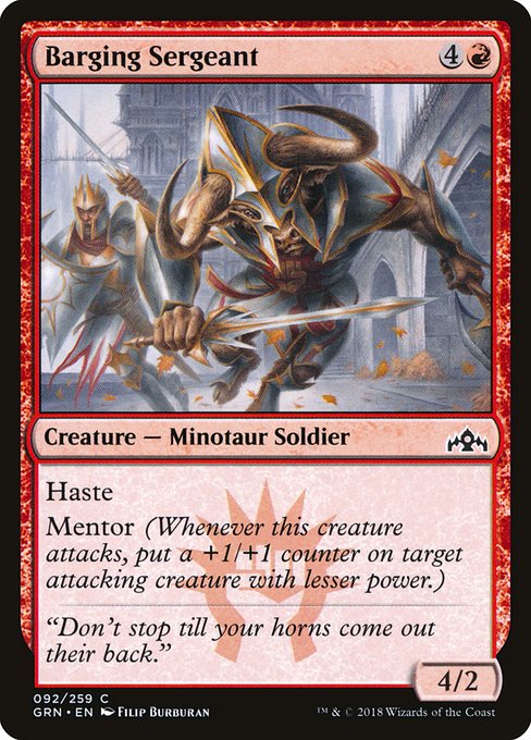 Barging Sergeant (92) [Guilds of Ravnica]