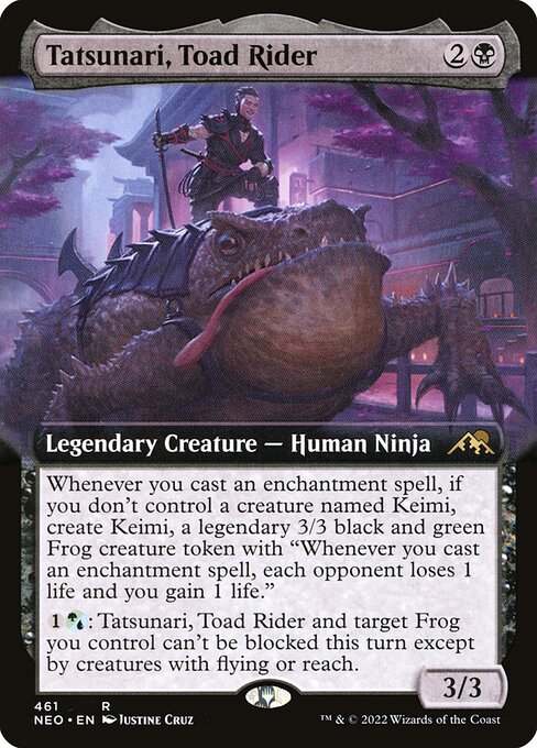 Tatsunari, Toad Rider (461) [Kamigawa: Neon Dynasty] [Extended Art]