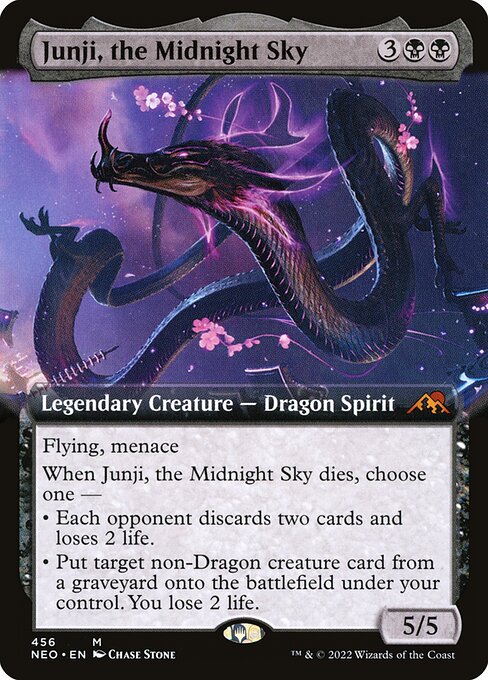 Junji, the Midnight Sky (456) [Kamigawa: Neon Dynasty] [Extended Art]