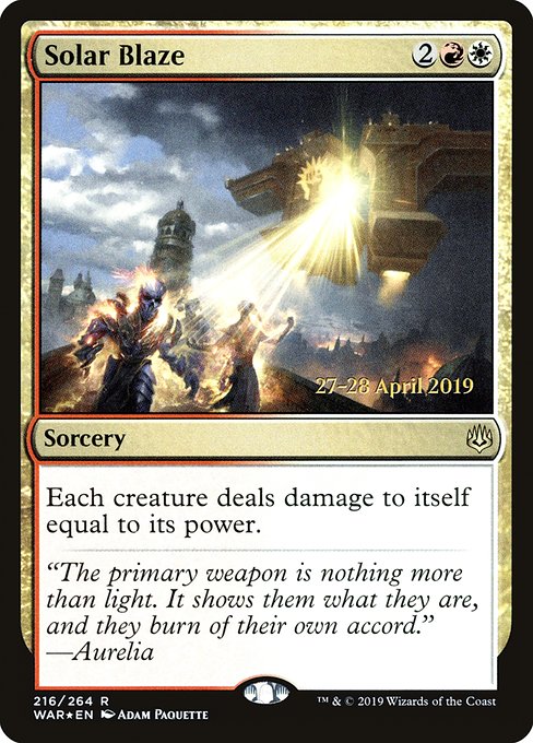 Solar Blaze (216s) [War of the Spark Promos]