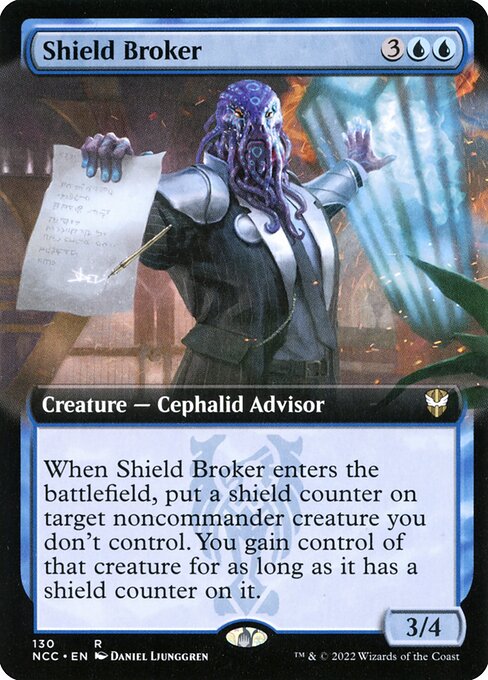Shield Broker (130) [New Capenna Commander] [Extended Art]