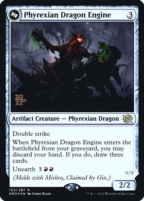 Phyrexian Dragon Engine (163as) [The Brothers' War Promos]