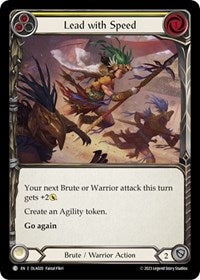 Lead with Speed (Yellow) (OLA020) [Blitz Deck Heavy Hitters Olympia]