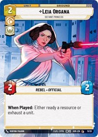 Leia Organa - Defiant Princess (Hyperspace) (11/20) [Spark of Rebellion Weekly Play Promos]