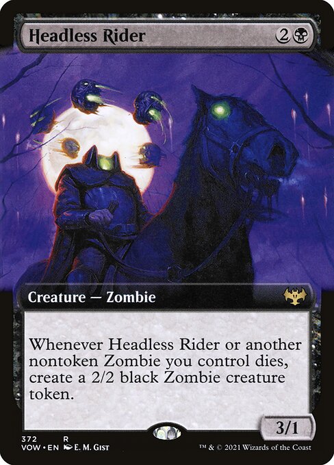 Headless Rider (372) [Innistrad: Crimson Vow] [Extended Art]