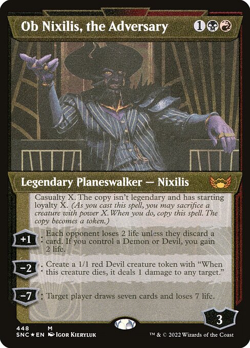 Ob Nixilis, the Adversary (448) [Streets of New Capenna] [Showcase]
