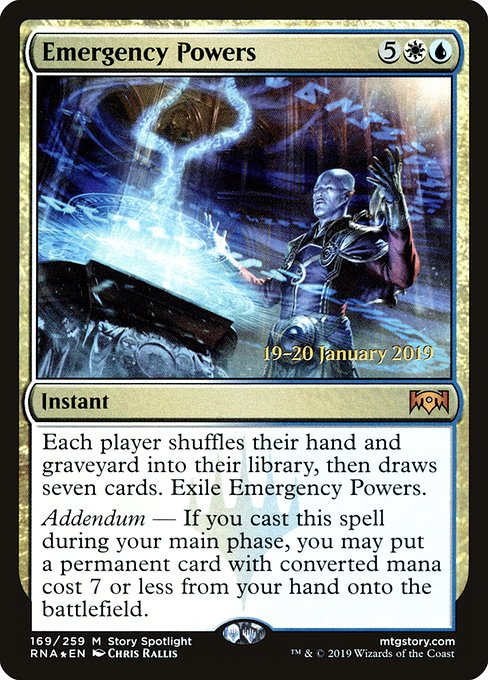 Emergency Powers (169s) [Ravnica Allegiance Promos]
