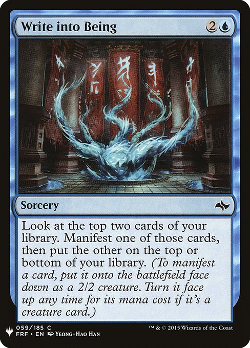 Write into Being (FRF-59) [The List]