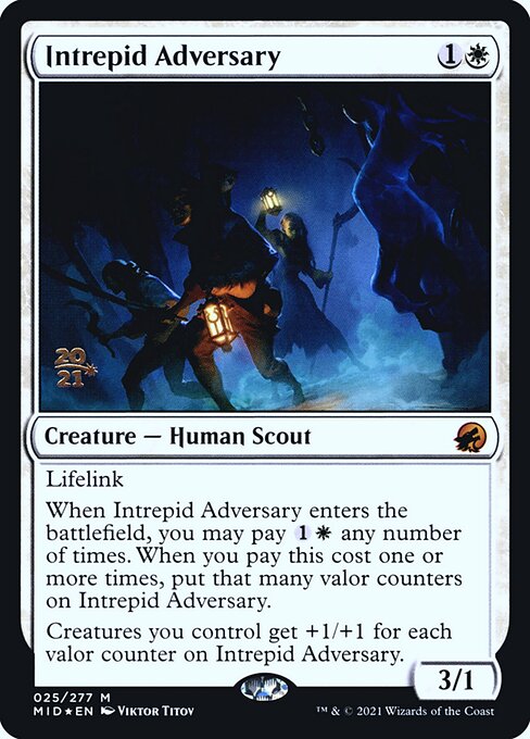Intrepid Adversary (25s) [Innistrad: Midnight Hunt Promos]