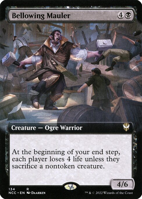 Bellowing Mauler (134) [New Capenna Commander] [Extended Art]