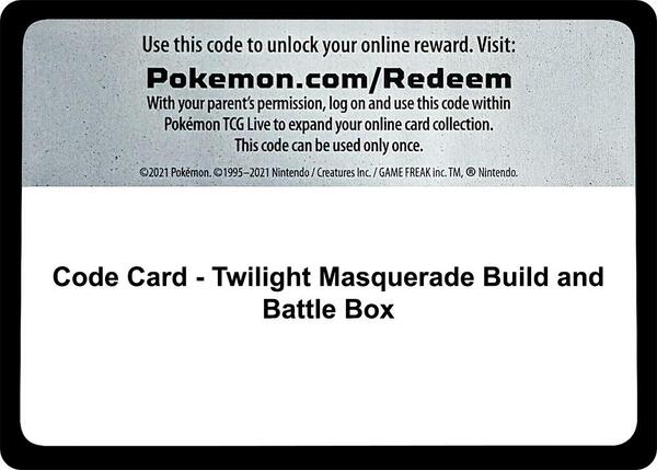 Code Card - Twilight Masquerade Build and Battle Box [SV06 Twilight Masquerade]