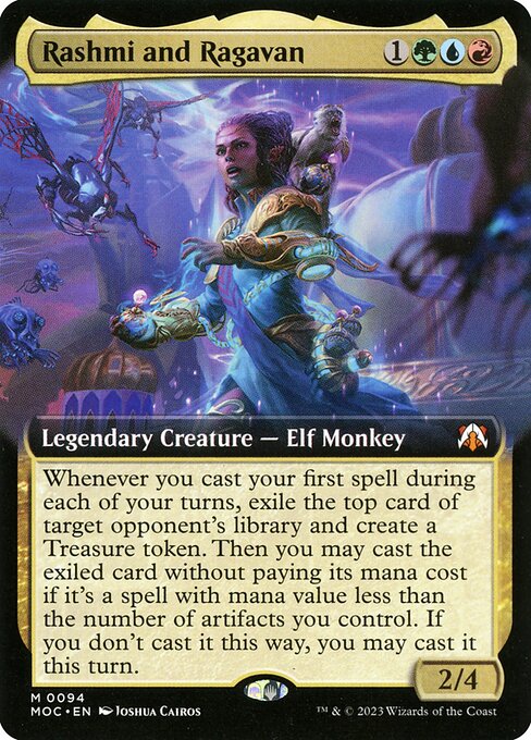 Rashmi and Ragavan (94) [March of the Machine Commander] [Extended Art]