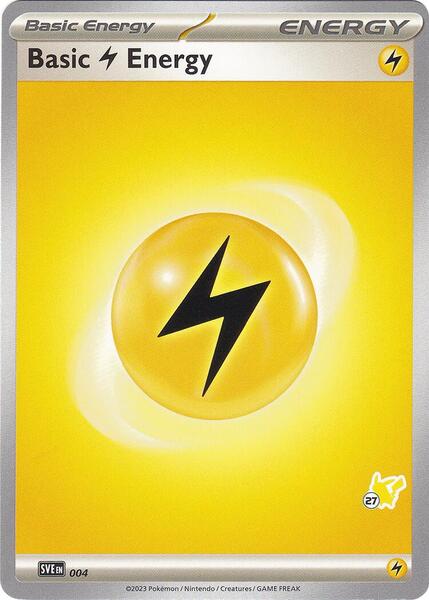 Basic Lightning Energy - Pikachu 27 (004) [Battle Academy 2024]