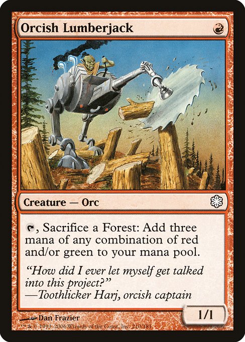 Orcish Lumberjack (210) [Coldsnap Theme Decks]