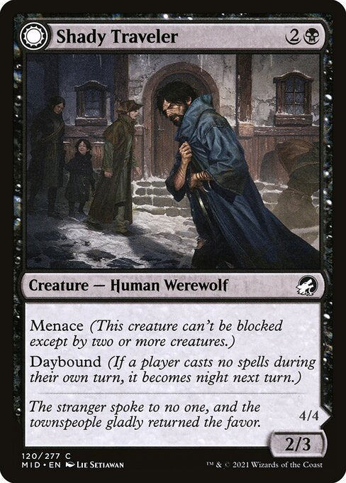 Shady Traveler // Stalking Predator (120) [Innistrad: Midnight Hunt]