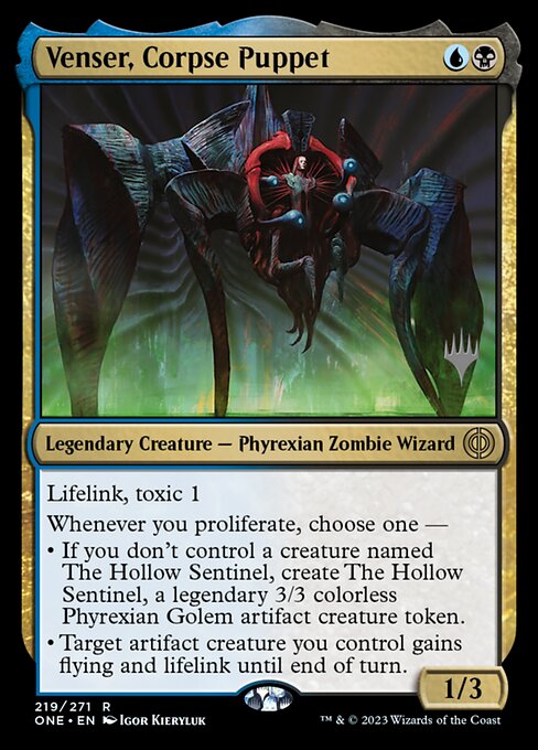 Venser, Corpse Puppet (219p) [Phyrexia: All Will Be One Promos]
